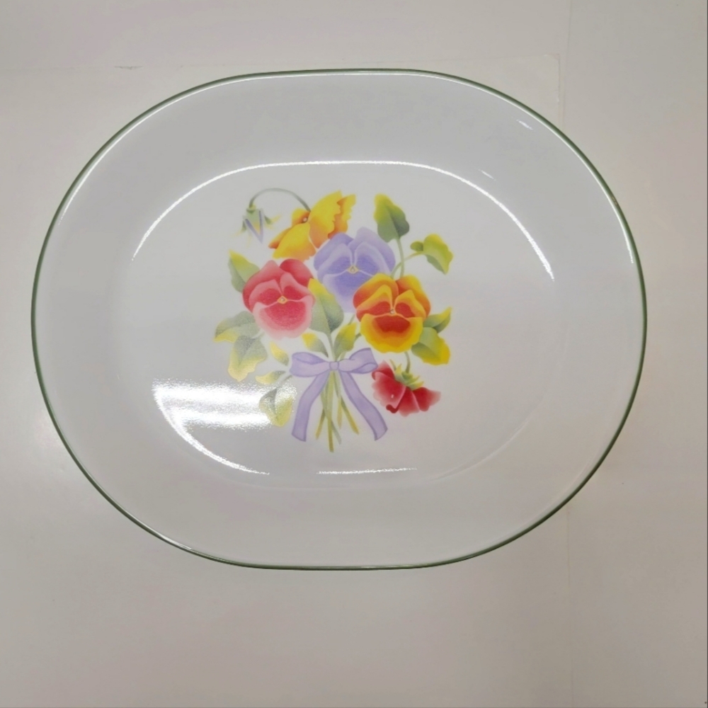 Corelle Summer Blush 12" Oval Serving Platter